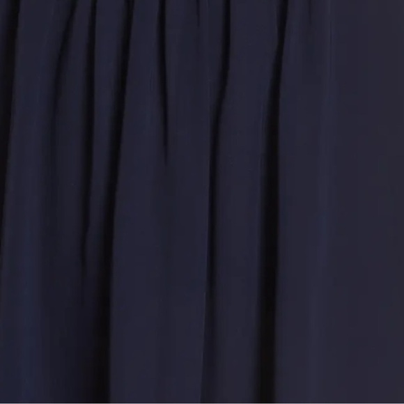 Eliza J Embellished High Low Chiffon Dress 10 Navy Blue - Picture 6 of 13